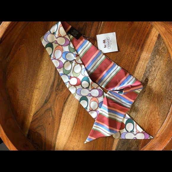 Coach Accessories - NWT Silk Coach Scarf